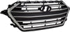 2017-2018 Hyundai Elantra Sedan Grille Black With Silver Bars/Silver Front Usa Built