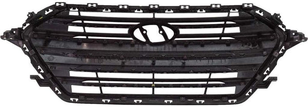 2017-2018 Hyundai Elantra Sedan Grille Black With Silver Bars/Silver Front Usa Built