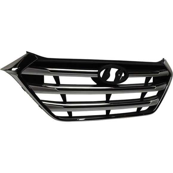 2017-2018 Hyundai Tucson Grille With Silver Bars With Chrome Front