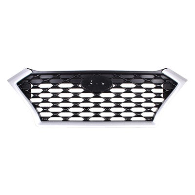 Grille Ptd Hyundai Tucson 2019-2021 Black With Silver Front Ame Without Camera , Hy1200225U