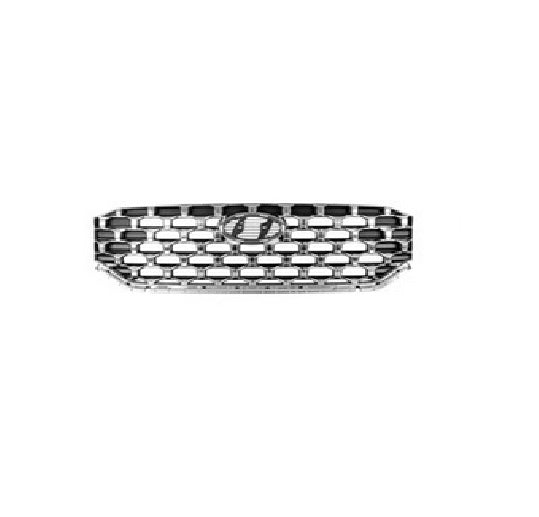 Calandre avant Hyundai Santa Fe 2021-2023, finition nickel satiné, HY1200243