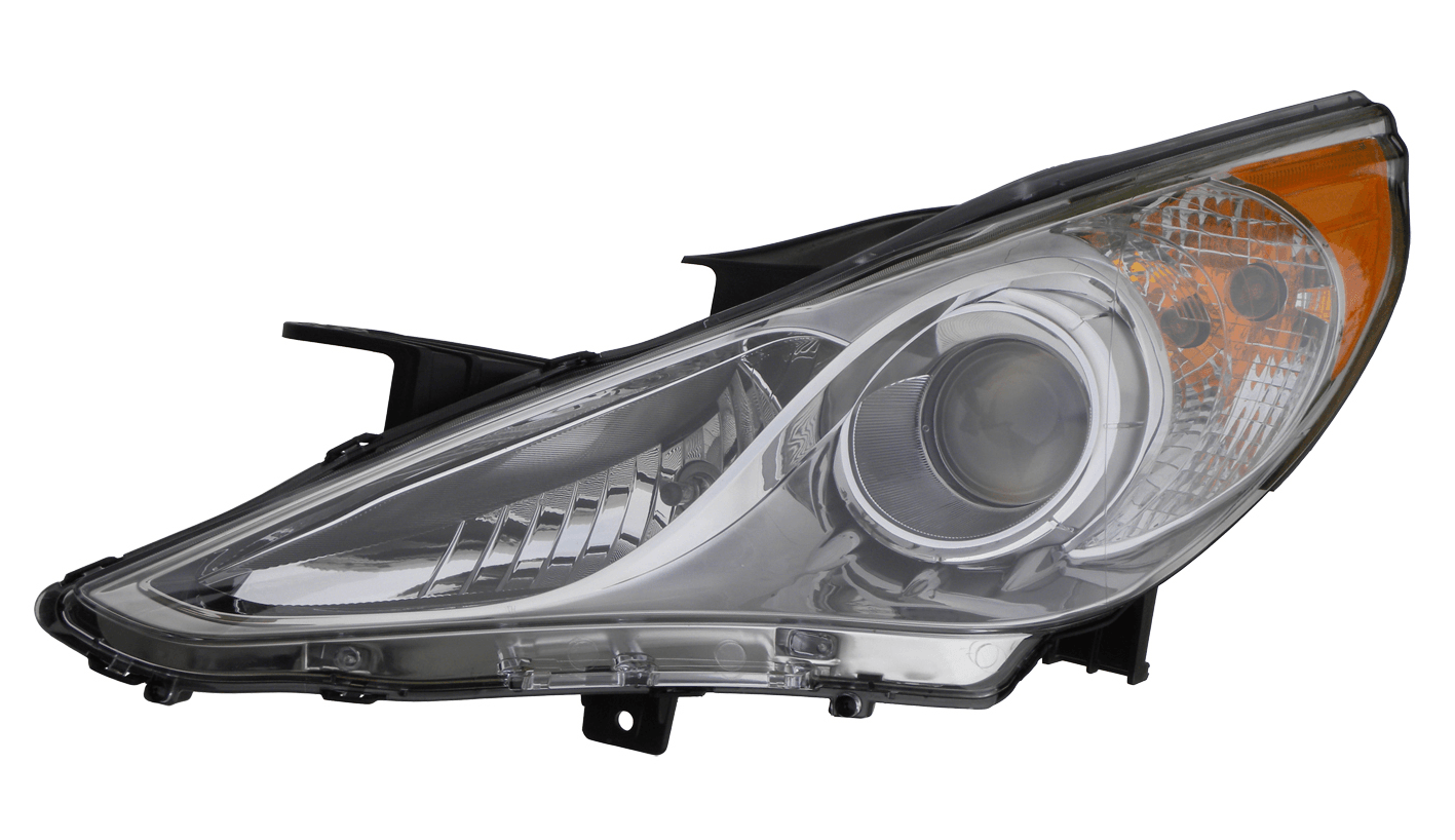 Phare avant côté conducteur Hyundai Sonata 2011-2014, enjoliveur chromé (SE/Ltd), haute qualité, HY2502157