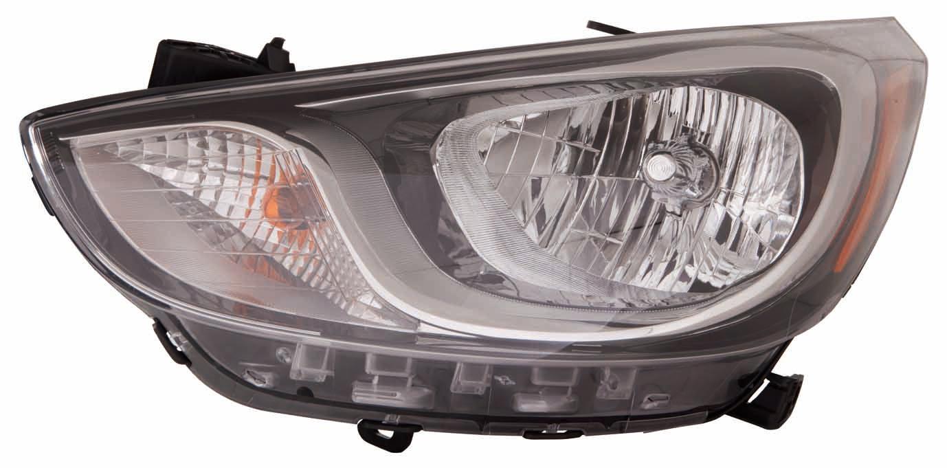 Phare avant gauche (côté conducteur) pour Hyundai Accent Hatchback 2012-2014, haute qualité, HY2502163