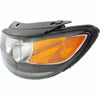 2012 Hyundai Santa Fe Head Lamp Driver Side Halogen With Clear Lower Reflector Black Bezel High Quality