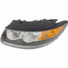 2012 Hyundai Santa Fe Head Lamp Driver Side Halogen With Clear Lower Reflector Black Bezel High Quality
