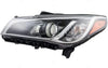2015-2017 Hyundai Sonata Head Lamp Driver Side Halogen With Black Bezel/Chrome Trim/Sonata 15-17/Sport/Limited16-17