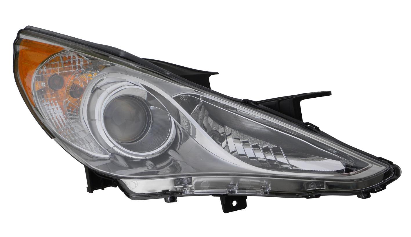 Phare avant côté passager Hyundai Sonata 2011-2014, enjoliveur chromé (SE/Ltd), haute qualité, HY2503157