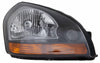 2008-2009 Hyundai Tucson Head Lamp Passenger Side Orange Reflector Black Bezel High Quality