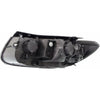 2012 Hyundai Santa Fe Head Lamp Passenger Side Halogen With Clear Lower Reflector Black Bezel High Quality