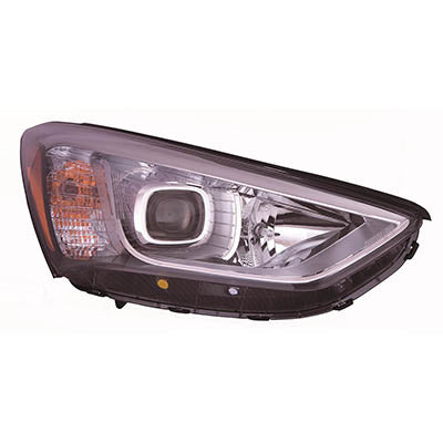 Phare avant côté passager pour Hyundai Santa Fe 2013-2016, halogène, modèle GLS/Ltd, référence HY2503175C - Hunt Parts
