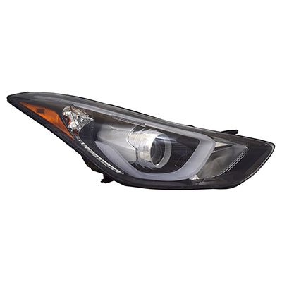 Phare avant côté passager pour Hyundai Elantra Sedan 2014-2016, projecteur LED, fabrication américaine, référence Hy2503186C - Hunt Parts