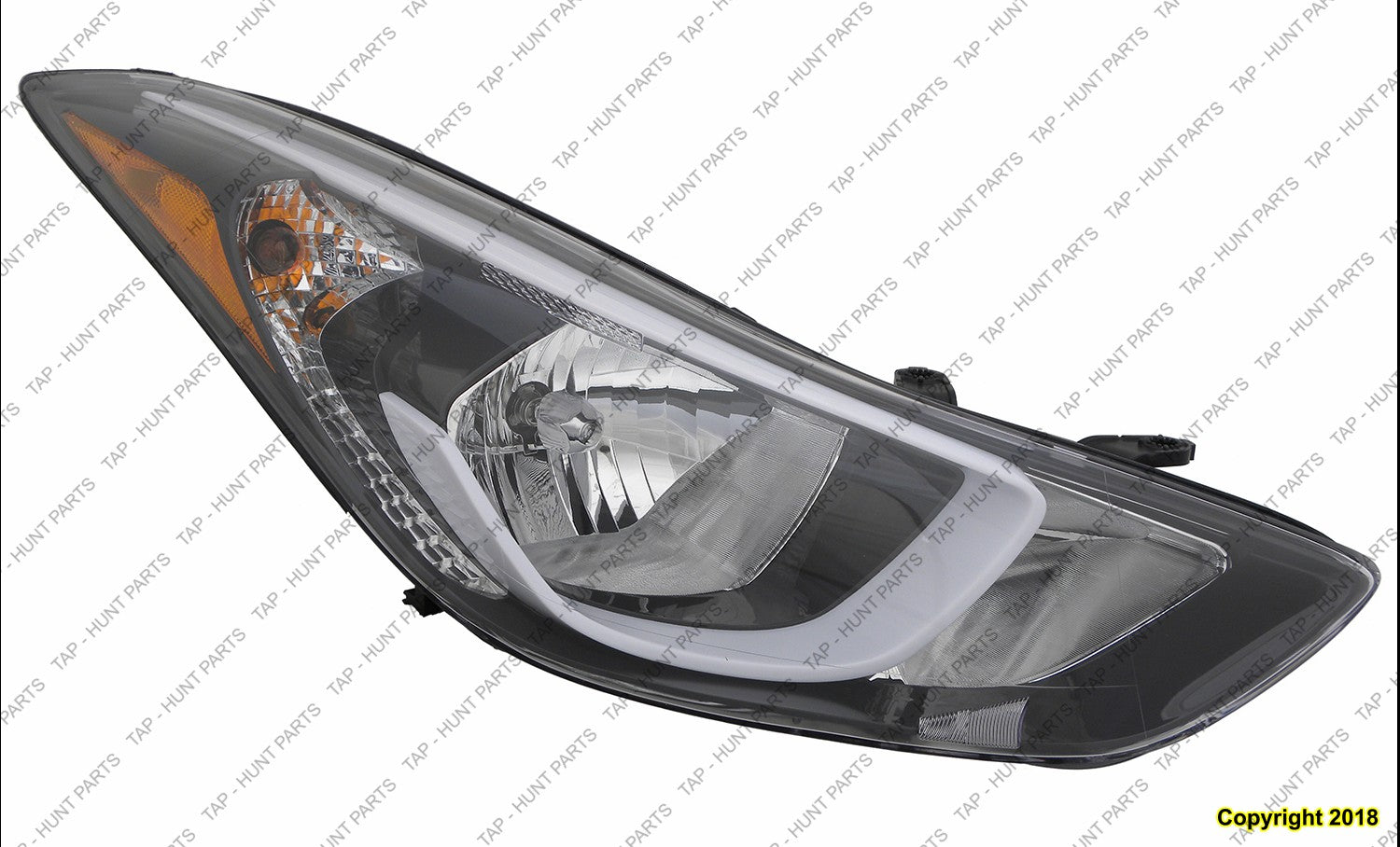 Phare avant côté passager pour Hyundai Elantra Sedan 2014-2016 (fabrication coréenne), référence Hy2503189C - Hunt Parts