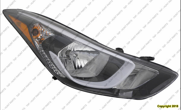 Head Lamp Passenger Side Hyundai Elantra Sedan 2014-2016 Korea Built Capa , Hy2503189C