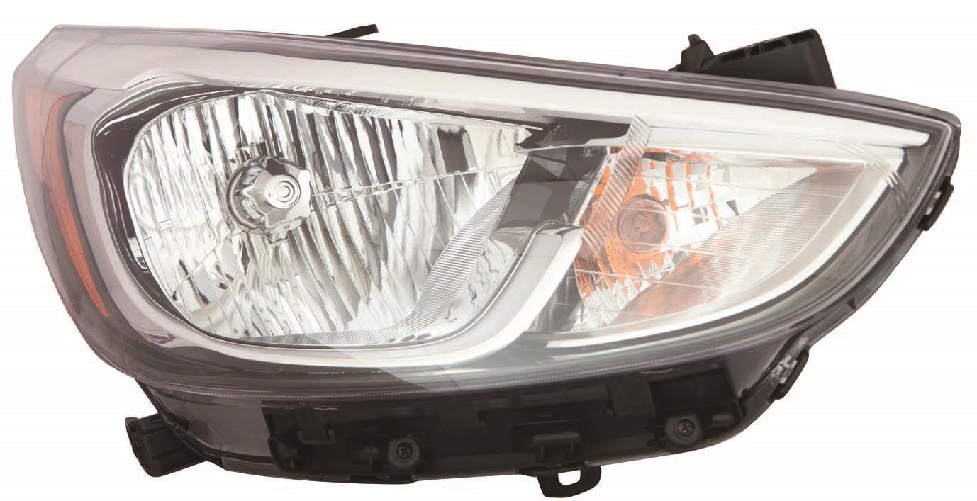 Phare avant côté passager pour Hyundai Accent Hatchback 2015-2017, halogène sans LED, haute qualité, HY2503192