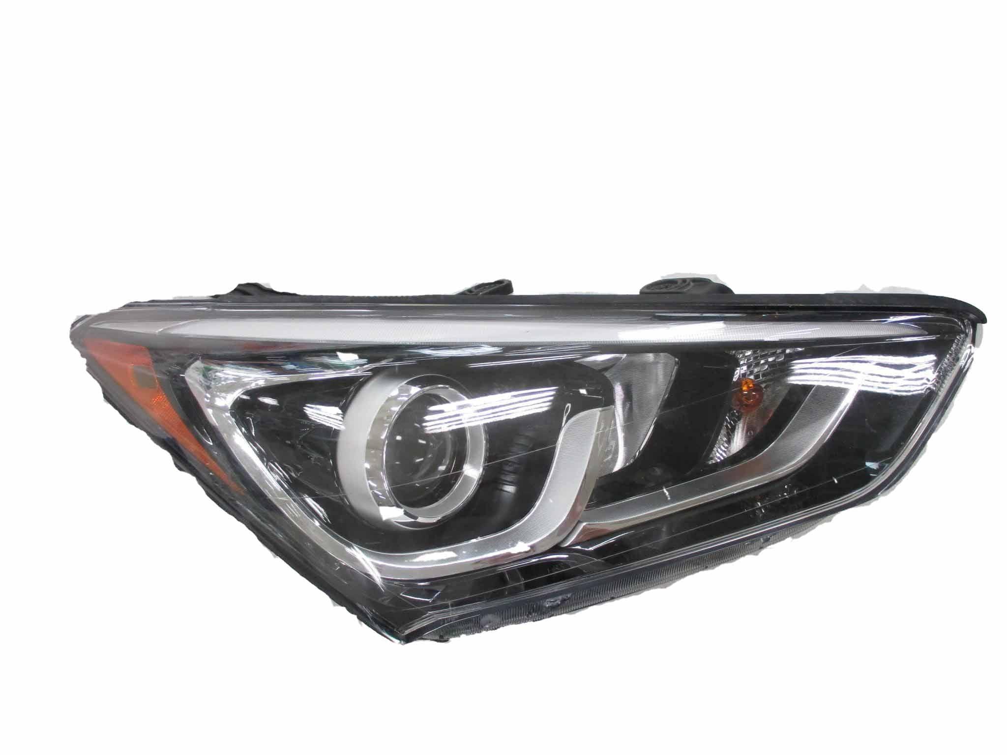 Phare avant côté passager pour Hyundai Santa Fe Sport 2013-2018, modèle Sport, halogène, type projecteur avec éclairage LED d'accentuation, haute qualité, HY2503205