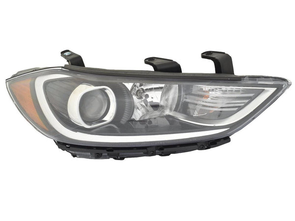 Head Lamp Passenger Side Hyundai Elantra Sedan 2017-2018 Hid 1.6L Turbo High Quality , HY2503226