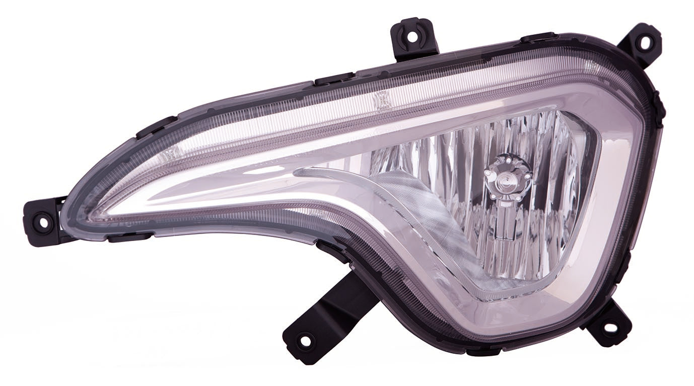 Phare antibrouillard avant côté conducteur pour Hyundai Santa Fe 2013-2016 GLS/Ltd Capa, référence HY2592144C - Hunt Parts