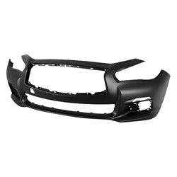 Pare-chocs avant Infiniti Q50 Berline 2014-2017 apprêté sans capteur/Sport, IN1000256