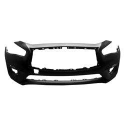 2018-2020 Infiniti Q50 Sedan Bumper Front Primed Without Sensor Exclude Sport Model