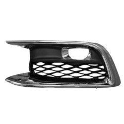 2018-2020 Infiniti Qx60 Fog Lamp Bezel Front Driver Side Textured Black With Chrome Trim