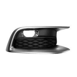 Enjoliveur de feu antibrouillard avant côté passager pour Infiniti QX60 2016-2017, noir texturé avec finition chromée satinée à l'avant, IN1039109