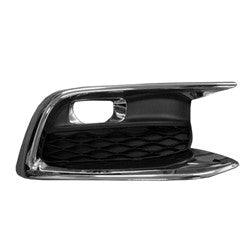2018-2020 Infiniti Qx60 Fog Lamp Bezel Front Passenger Side Textured Black With Chrome Trim