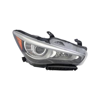 2014-2017 Infiniti Q50 Sedan Head Lamp Passenger Side Hid Without Eco Pkg Without Adapt High Quality