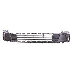 2015-2017 Kia Rio Sedan Grille Lower Matte Black With Chrome Moulding Without Fogs From 1/22/2015