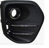 2017-2019 Kia Sportage Fog Lamp Bezel Front Passenger Side Textured Black With Chrome Moulding Without Led Fog Fwd