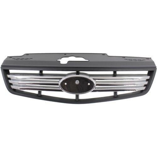 2007 Kia Rio Sedan Grille Chrome/Black