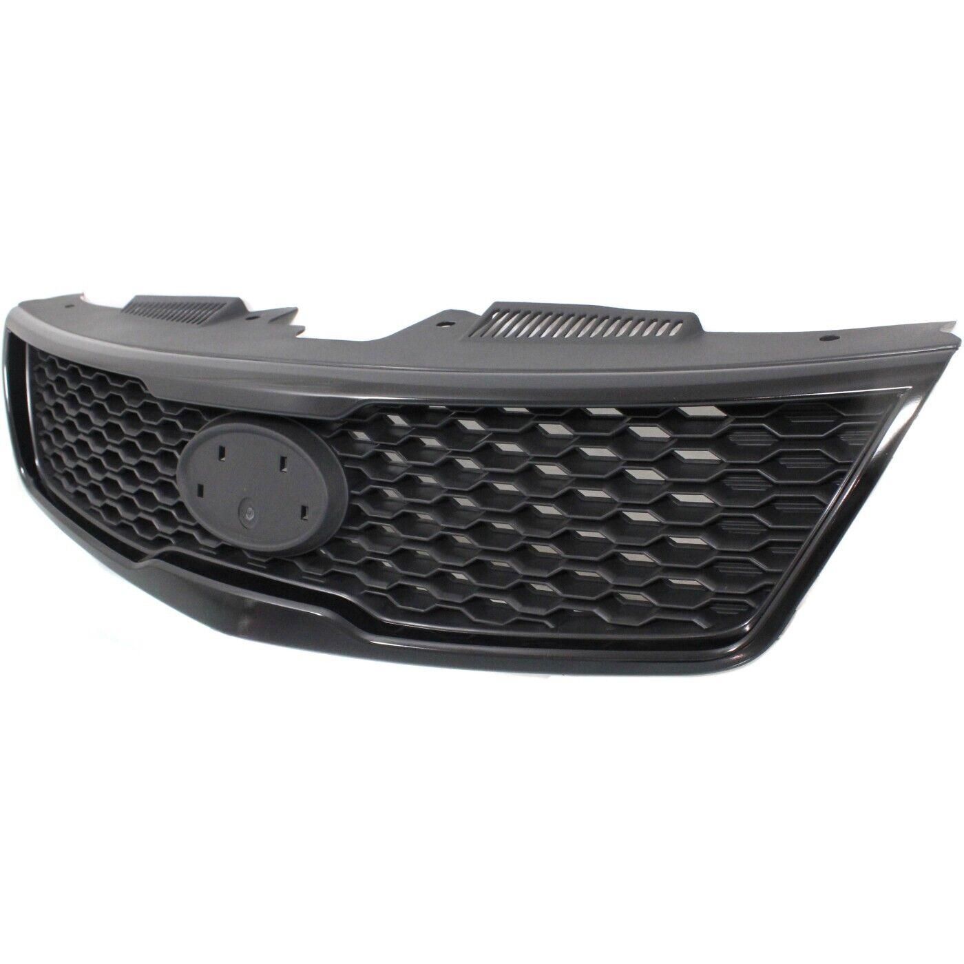 Calandre Kia Forte Coupé 2010-2013 Noir mat partiellement peinte en gris argenté (Koup), KI1200142
