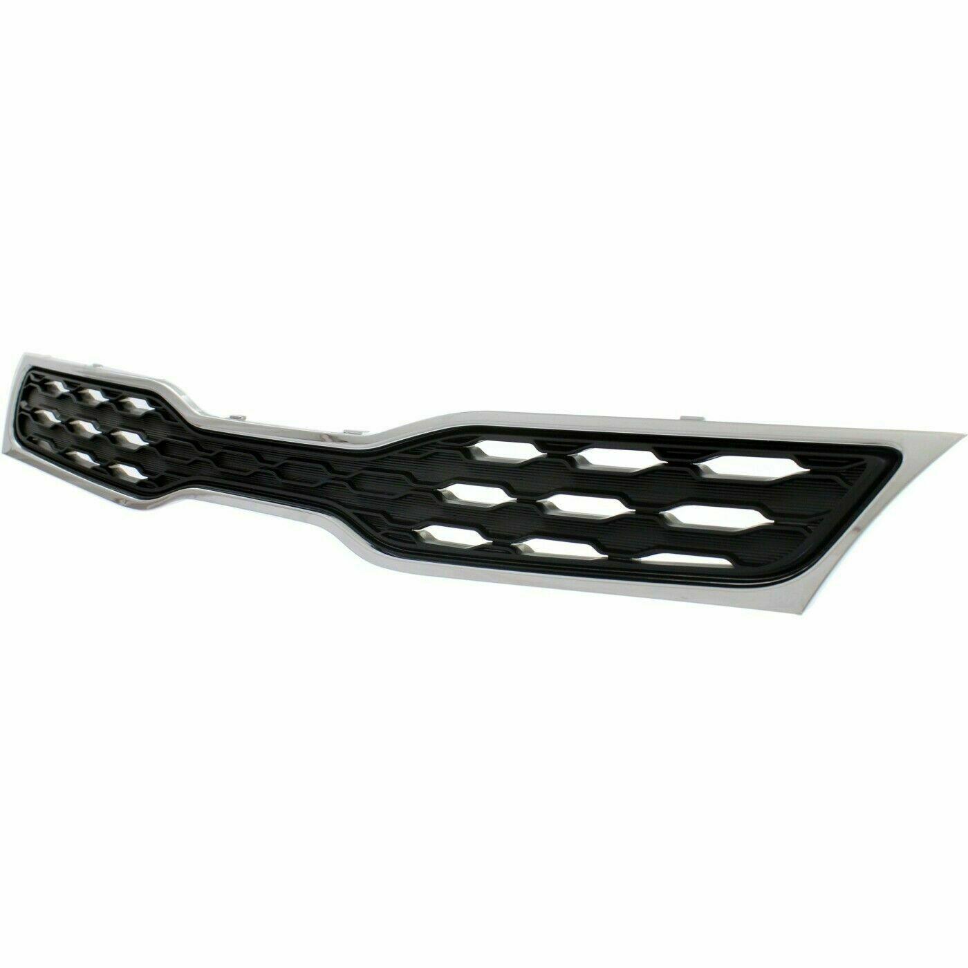 Calandre supérieure chromée/noire pour Kia Rio Hatchback 2012-2015 avec emplacement pour feux antibrouillard, KI1200152