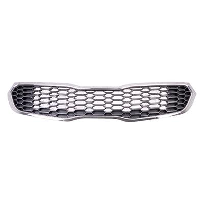 2014-2016 Kia Forte Grille Painted Dark Silver With Chrome Moulding For Ex
