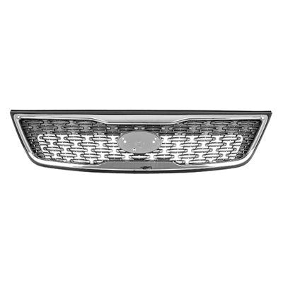 2014-2015 Kia Sorento Grille Painted Silver With Chrome Mldg Sx Model