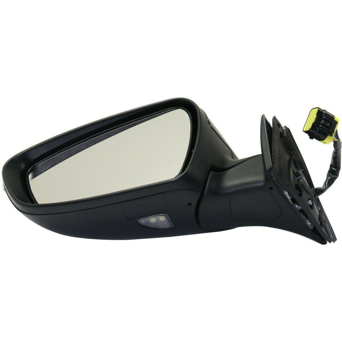 Passenger Side Power Mirror Assembly – Fits Kia Forte Sedan 2017-2018 – Heated, Black, Foldaway
