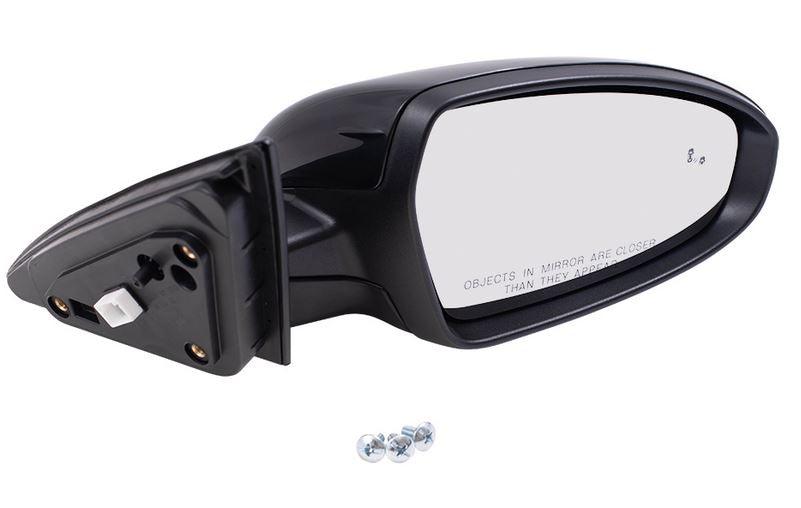 Passenger Side Power Mirror Assembly – Fits Kia Forte Sedan 2017-2018 – Heated, Black, Foldaway