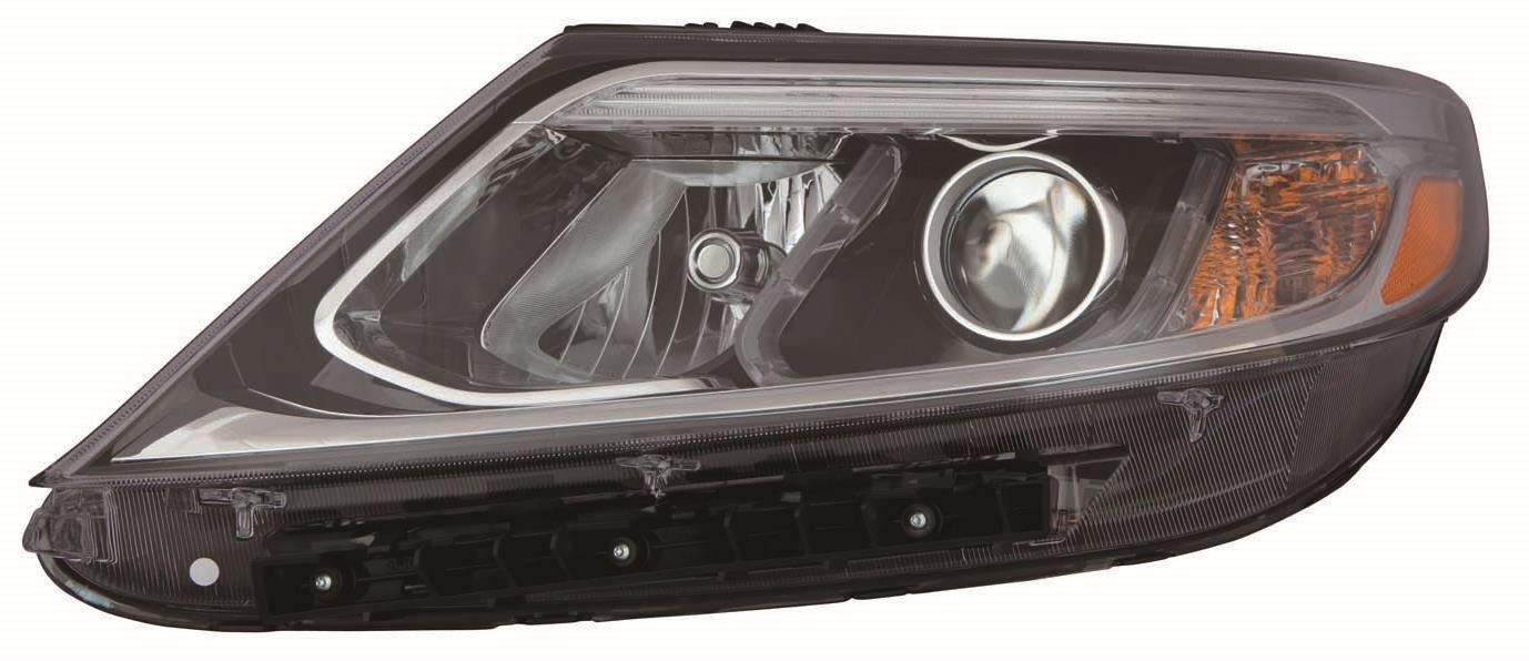 Phare avant gauche halogène sans éclairage LED pour Kia Sorento 2014-2015, compatible avec le modèle Auto LX, haute qualité, référence KI2502164