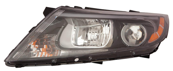 2014-2015 Kia Optima Head Lamp Driver Side Halogen Black Bezel Without Led Usa Built Ex/Lx High Quality