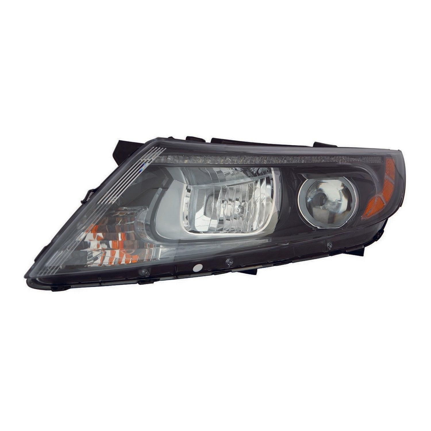 Phare avant côté conducteur pour Kia Optima 2014-2015, halogène, contour noir, LED, fabrication américaine de haute qualité, KI2502176