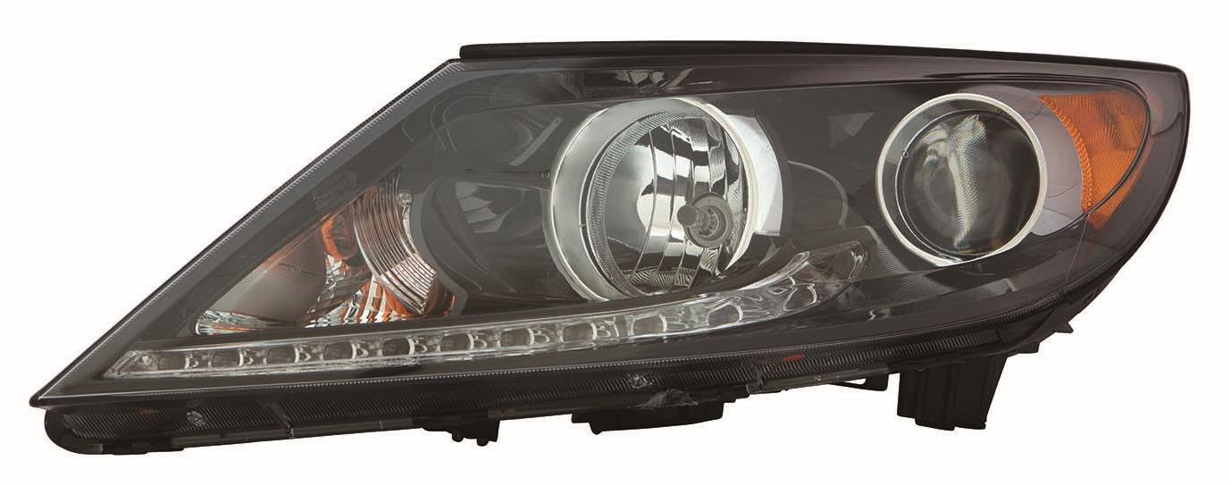 Phare avant côté conducteur pour Kia Sportage 2013-2016, sans feu de position LED, avec feux de jour LED haute qualité, KI2502184