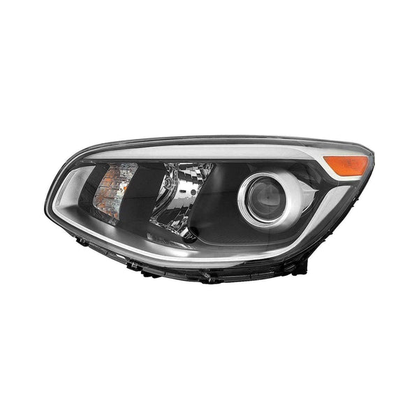 2017-2019 Kia Soul Head Lamp Driver Side Halogen Projector Type With Led Accent Without Leveling High Quality