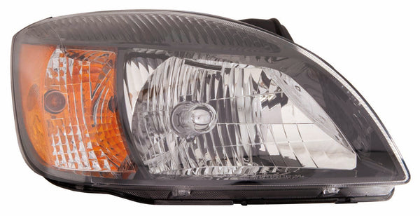 Head Lamp Passenger Side Kia Rio Sedan 2010-2011 Black Bezel Capa , Ki2503153C