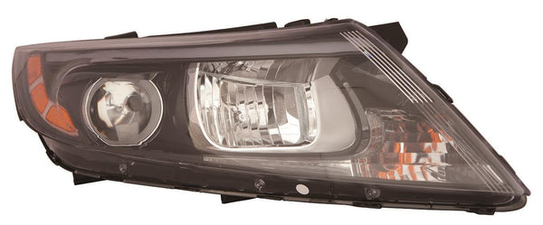 Head Lamp Passenger Side Kia Magentis 2014-2015 Halogen Black Bezel Without Led Usa Built Ex/Lx , Ki2503175U