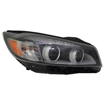 Phare avant côté passager pour Kia Sorento 2016-2018, halogène avec éclairage d'accentuation LED, référence Ki2503186C - Hunt Parts