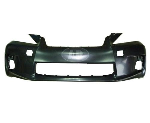 Pare-chocs avant Lexus CT200H 2011-2013 apprêté, sans trou pour capteur/lave-glace, sans version Sport, LX1000226