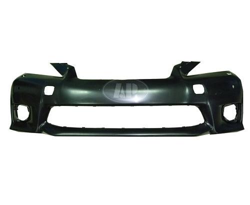 2011-2013 Lexus Ct200H Bumper Front Primed With Sensor With Washer Hole With Sport Capa