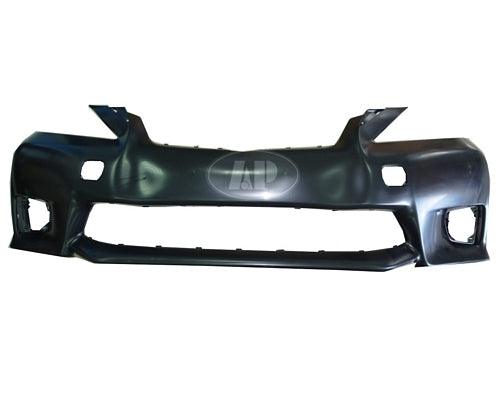 Pare-chocs avant Lexus CT200H 2011-2013 apprêté, sans capteur ni trou pour rondelle, avec capuchon sport, LX1000239C