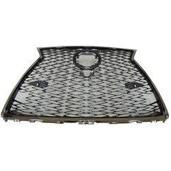 2018-2019 Lexus Nx300 Grille Ptd Dark Gray With Smoke Chrome Moulding With Sensor For F-Sport