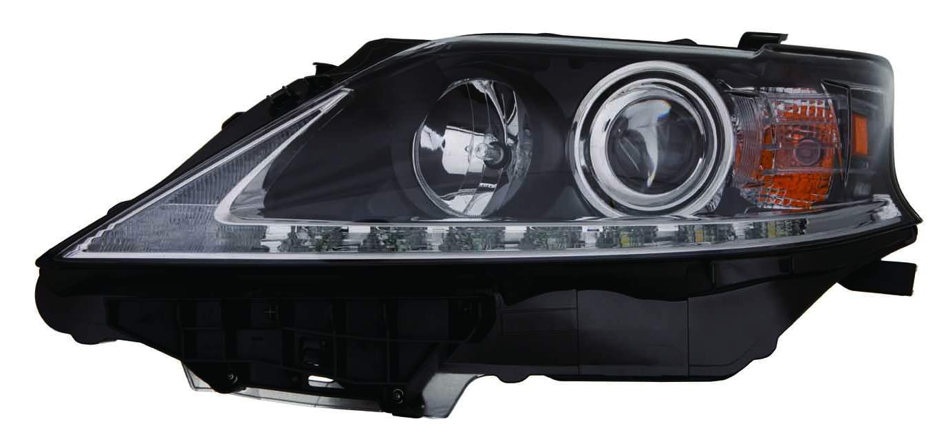 Phare avant côté passager pour Lexus RX350 2013-2015, halogène, boîtier noir, référence LX2503156C - Hunt Parts