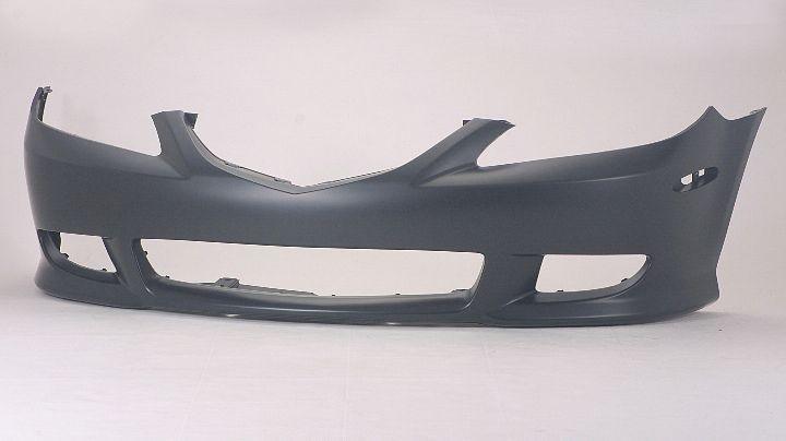 Pare-chocs avant Mazda 6 2003-2005, modèle Sport apprêté, avec cache pour aileron, MA1000186C